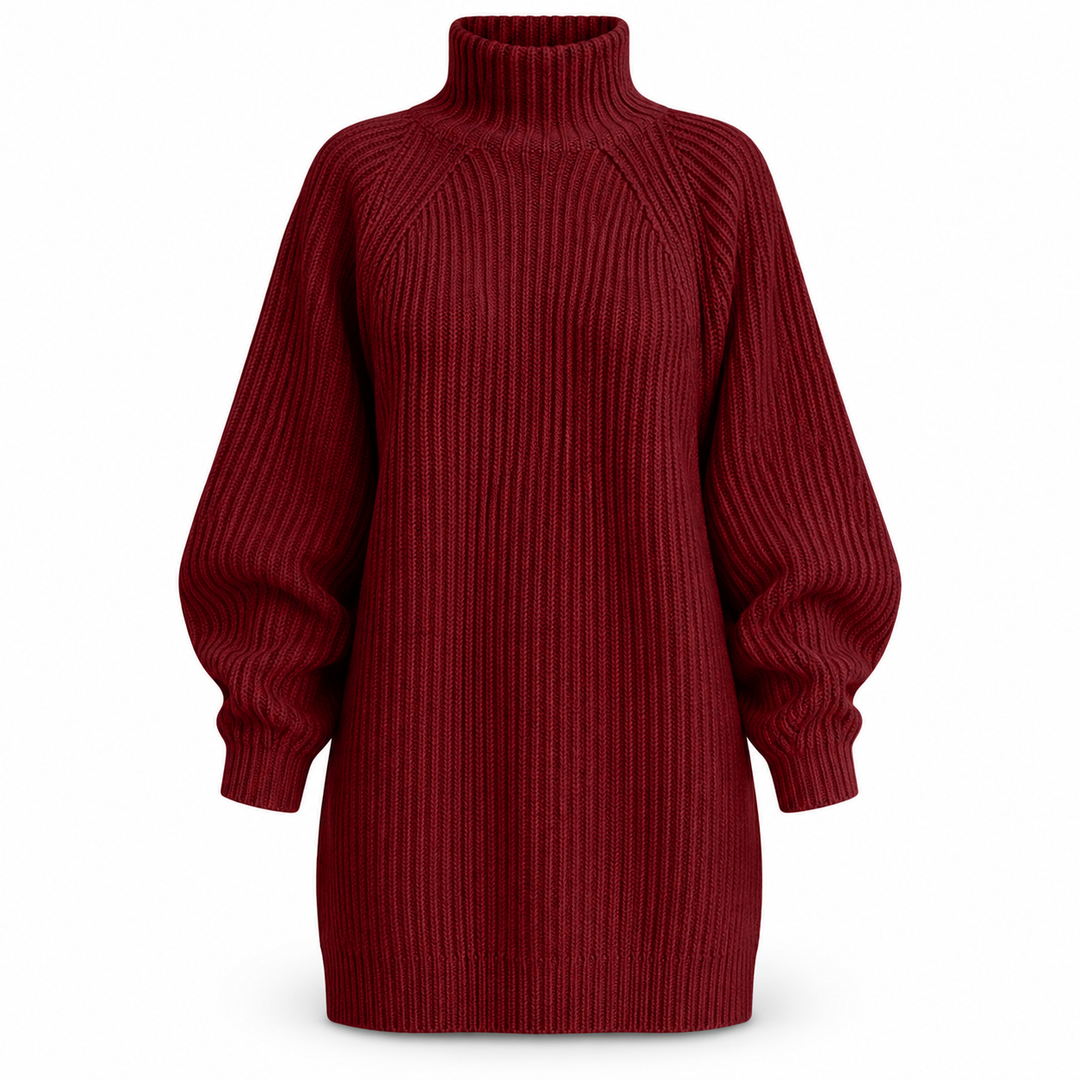 Asta | Oversized Åbenstrikket Sweater til Kvinder med Ribbede Manchetter Gra