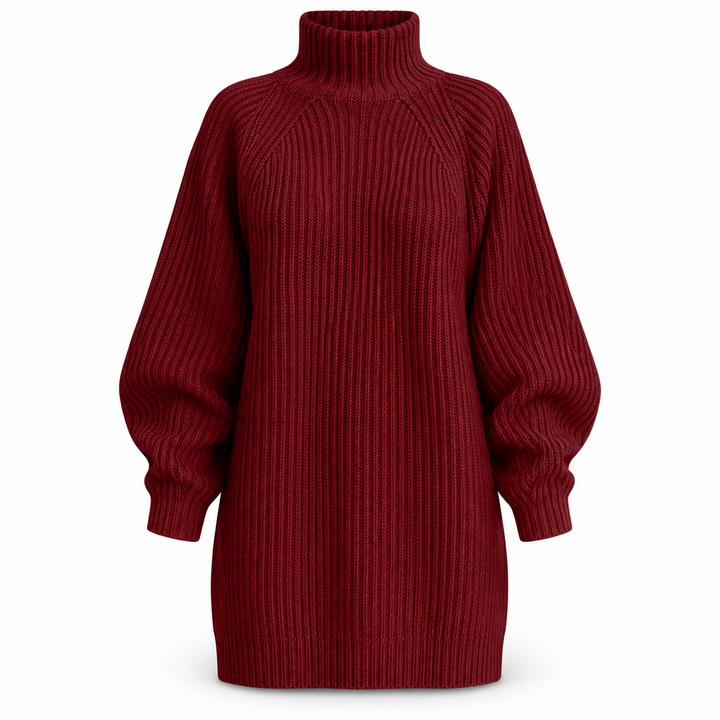 Asta | Oversized Åbenstrikket Sweater til Kvinder med Ribbede Manchetter Gra