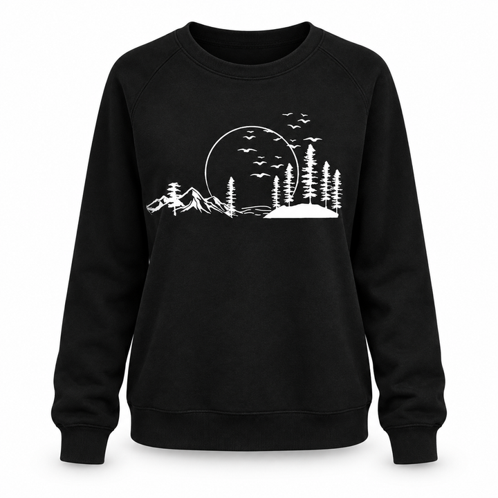 Frida | Sweatshirt til Kvinder med Rund Hals og Naturprint