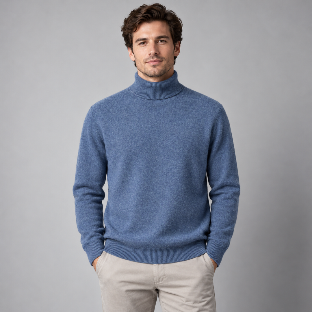 Henrik | Rullekravesweater til Mænd med Afslappet Pasform