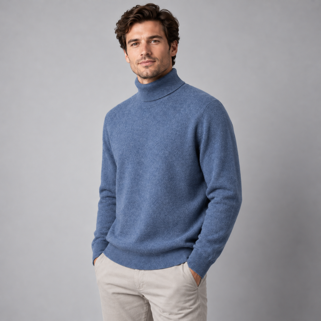 Henrik | Rullekravesweater til Mænd med Afslappet Pasform