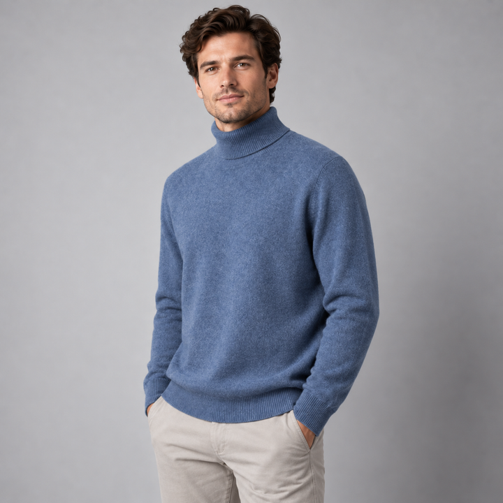 Henrik | Rullekravesweater til Mænd med Afslappet Pasform
