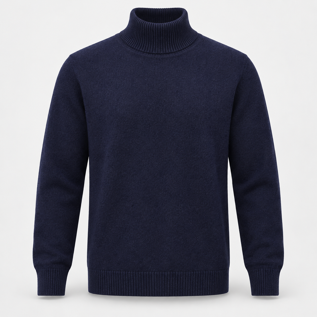Henrik | Rullekravesweater til Mænd med Afslappet Pasform