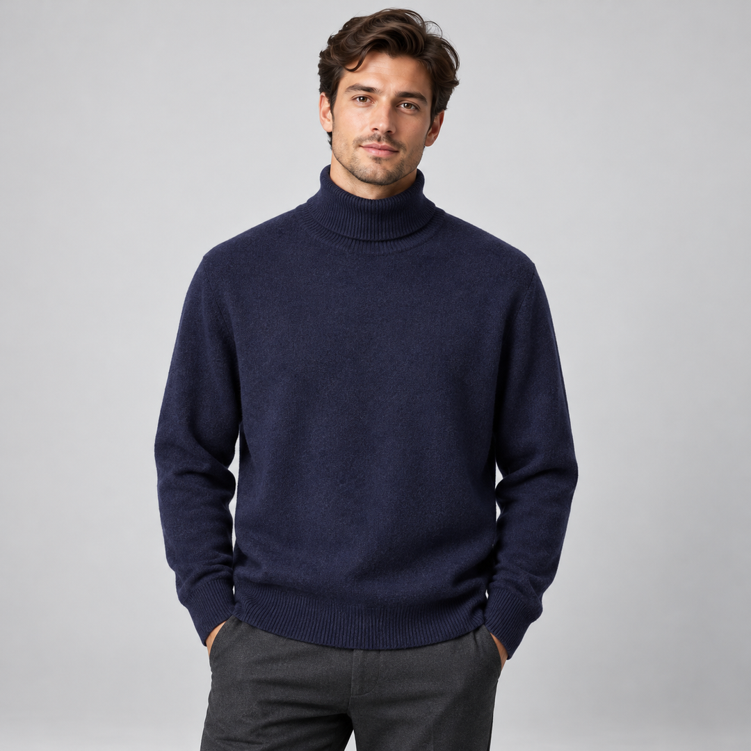 Henrik | Rullekravesweater til Mænd med Afslappet Pasform