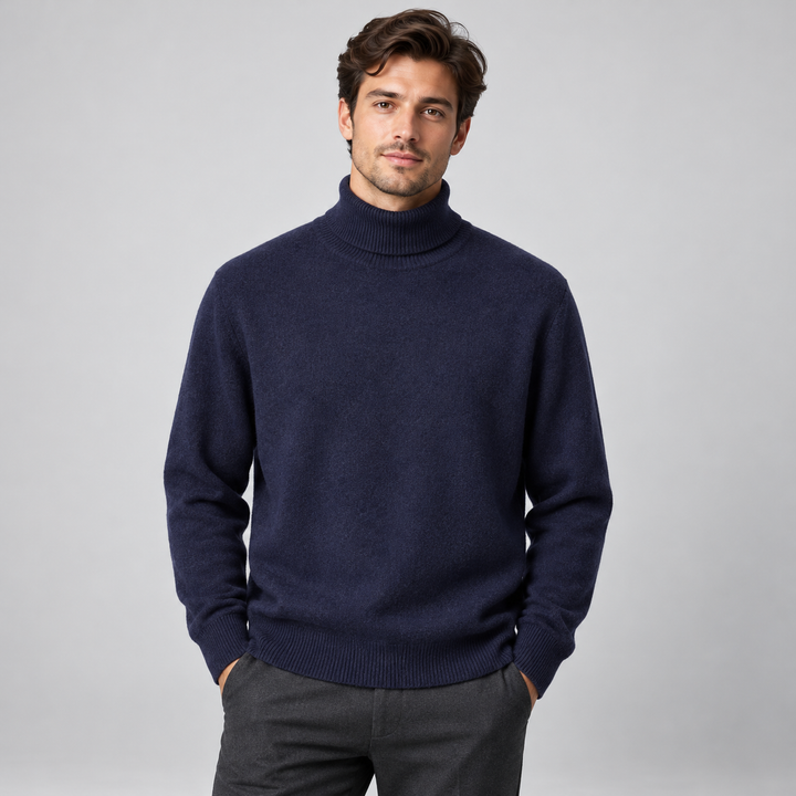 Henrik | Rullekravesweater til Mænd med Afslappet Pasform