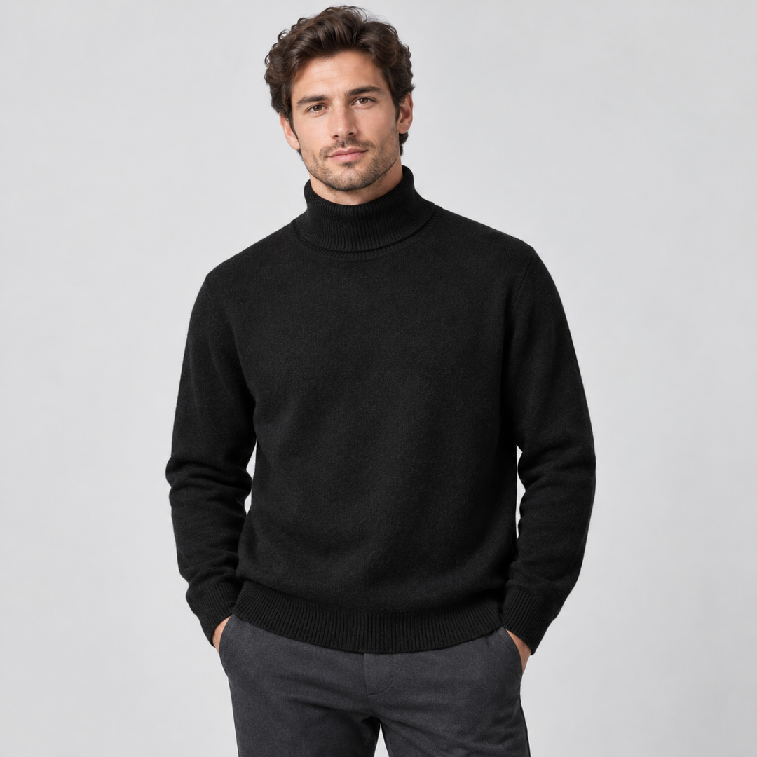 Henrik | Rullekravesweater til Mænd med Afslappet Pasform