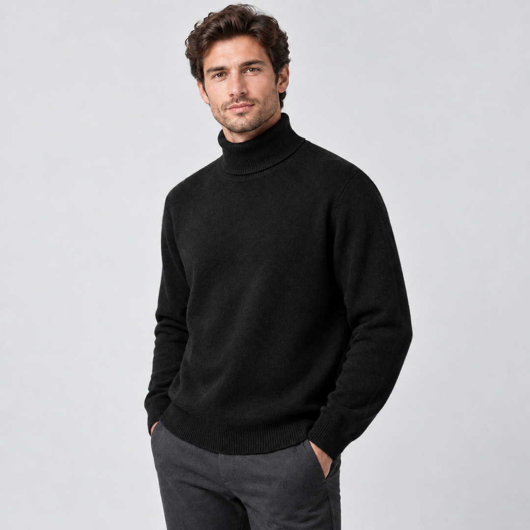 Henrik | Rullekravesweater til Mænd med Afslappet Pasform