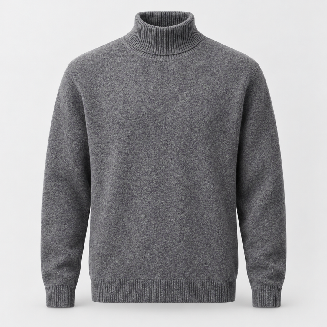 Henrik | Rullekravesweater til Mænd med Afslappet Pasform