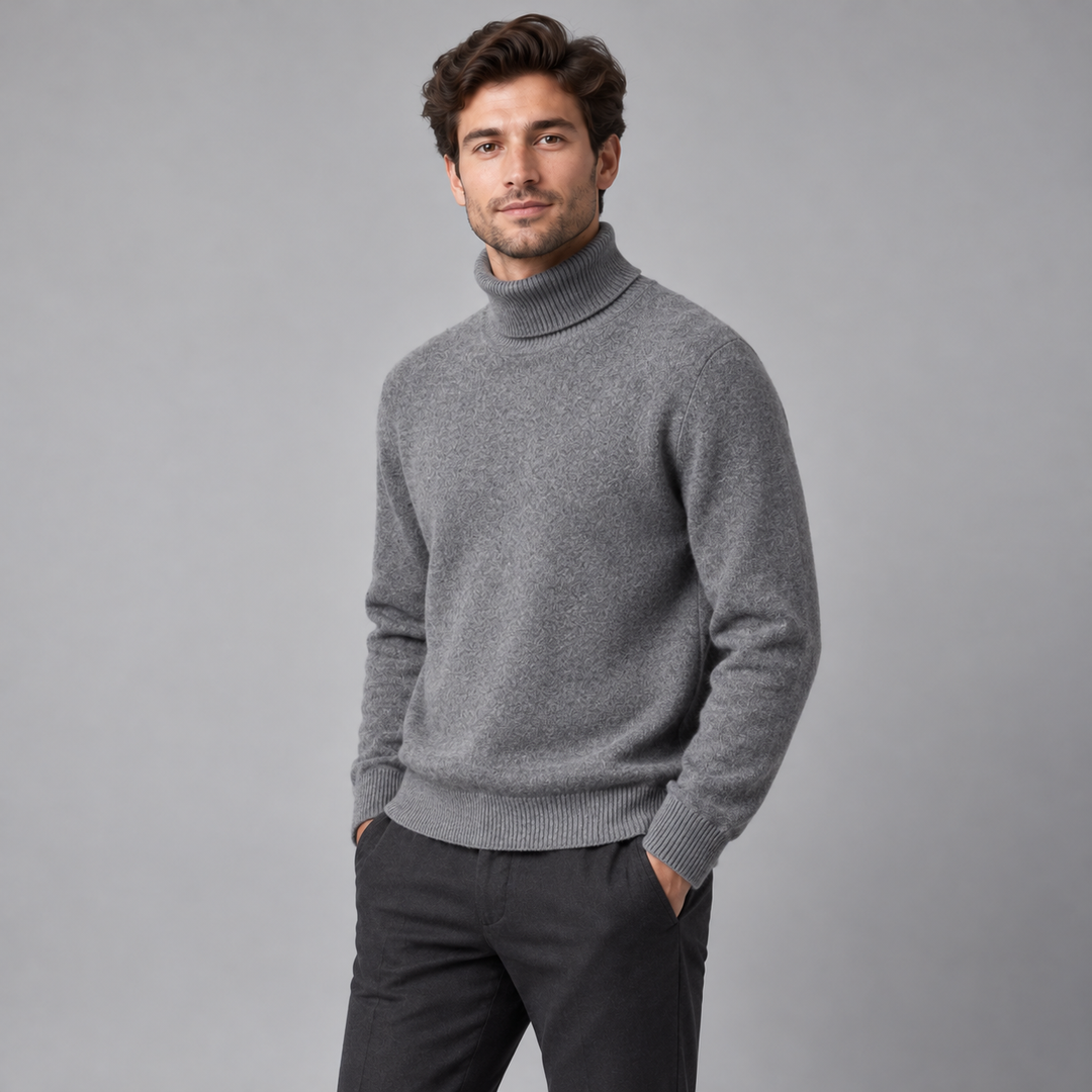 Henrik | Rullekravesweater til Mænd med Afslappet Pasform