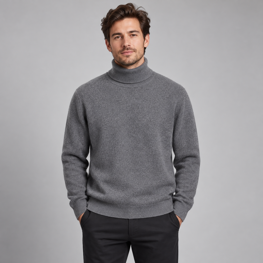 Henrik | Rullekravesweater til Mænd med Afslappet Pasform