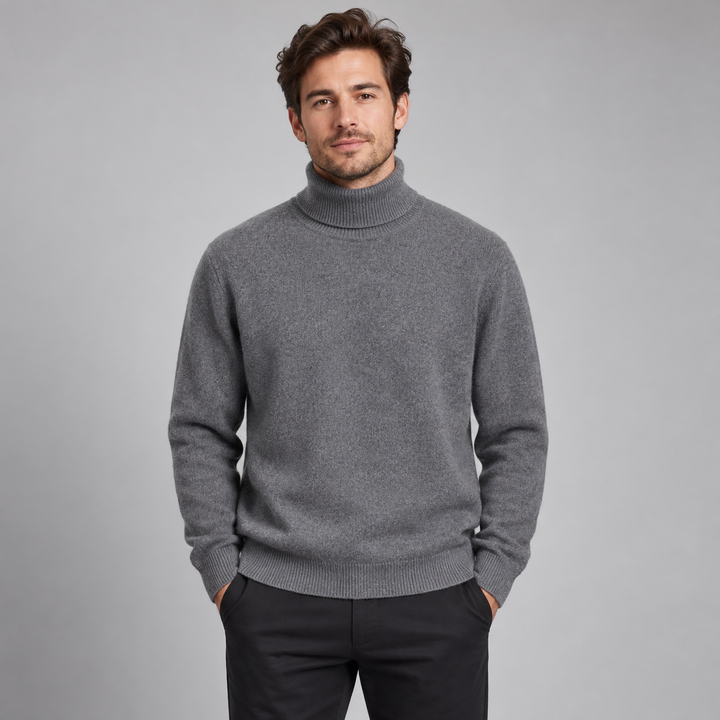 Henrik | Rullekravesweater til Mænd med Afslappet Pasform