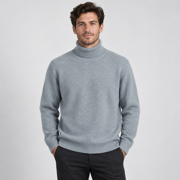 Henrik | Rullekravesweater til Mænd med Afslappet Pasform