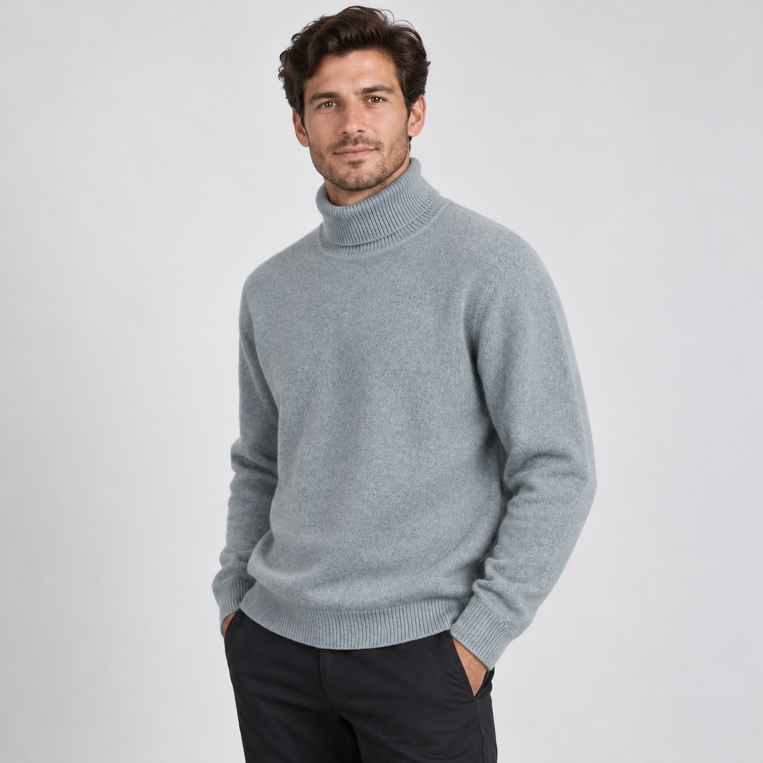 Henrik | Rullekravesweater til Mænd med Afslappet Pasform