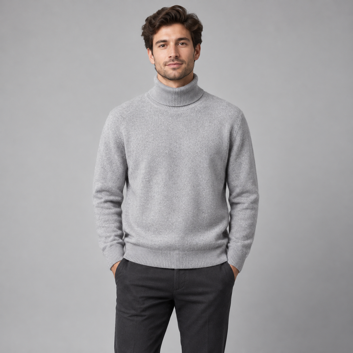 Henrik | Rullekravesweater til Mænd med Afslappet Pasform