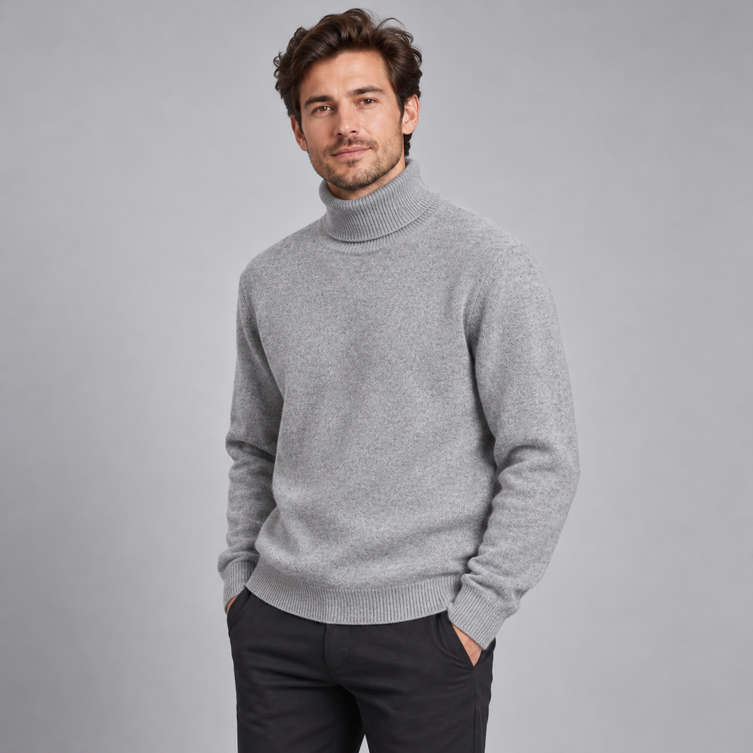 Henrik | Rullekravesweater til Mænd med Afslappet Pasform