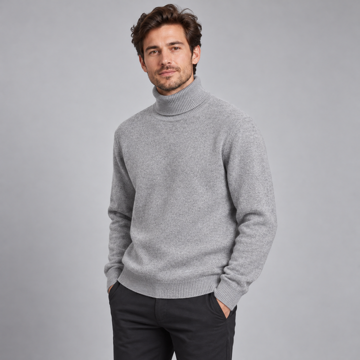 Henrik | Rullekravesweater til Mænd med Afslappet Pasform