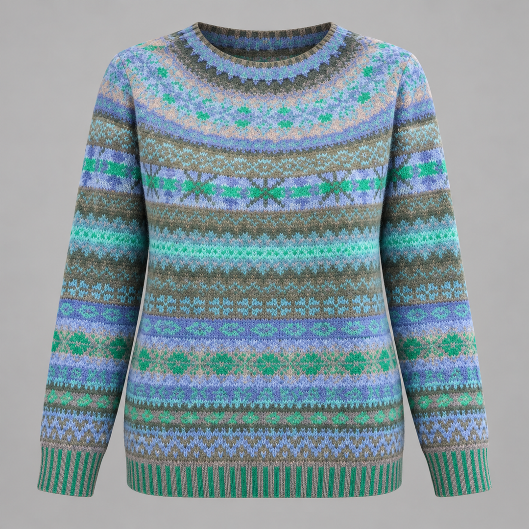 Louise | Sweater til Kvinder med Rund Hals og Afslappet Pasform