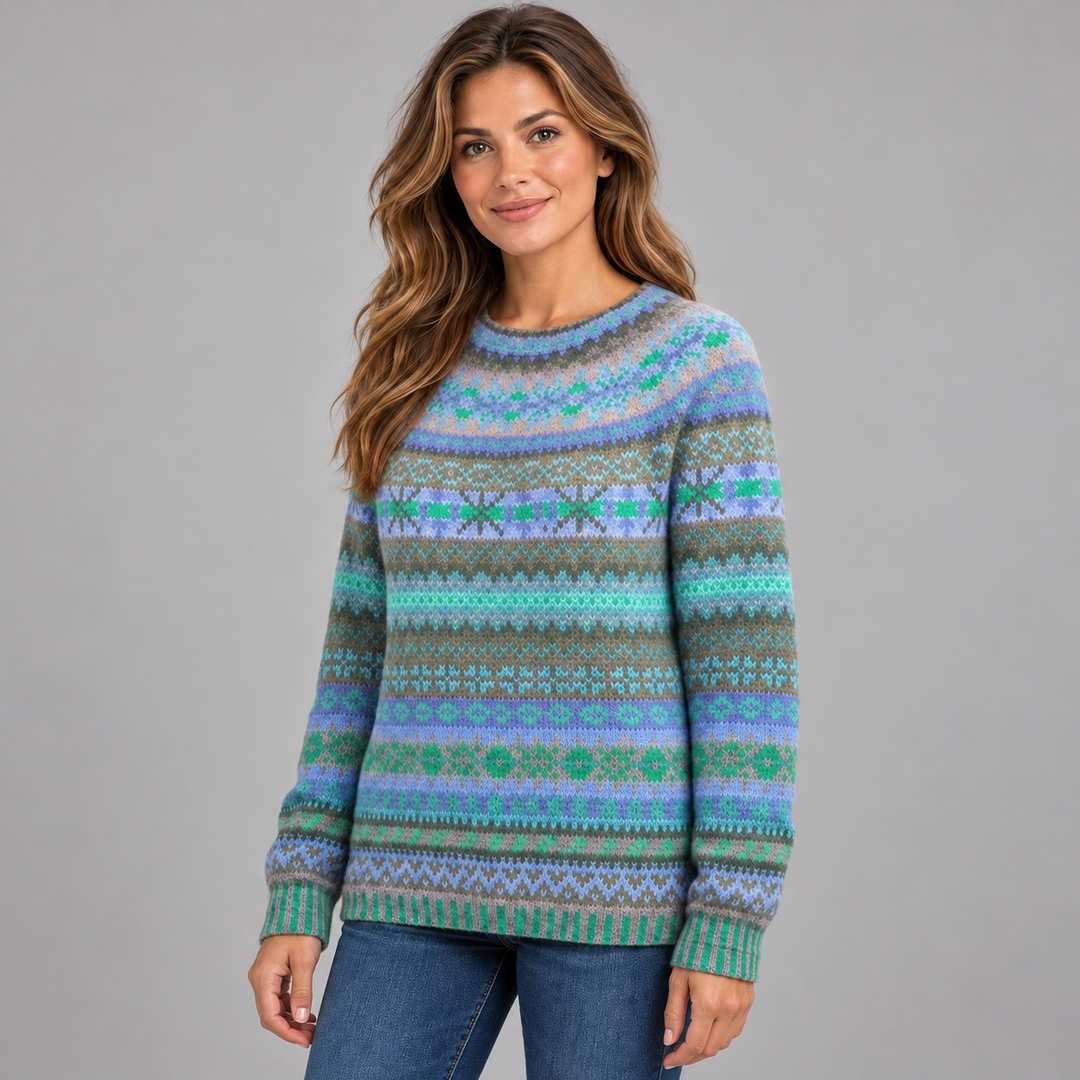 Louise | Sweater til Kvinder med Rund Hals og Afslappet Pasform