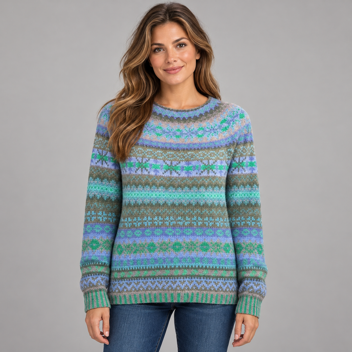 Louise | Sweater til Kvinder med Rund Hals og Afslappet Pasform