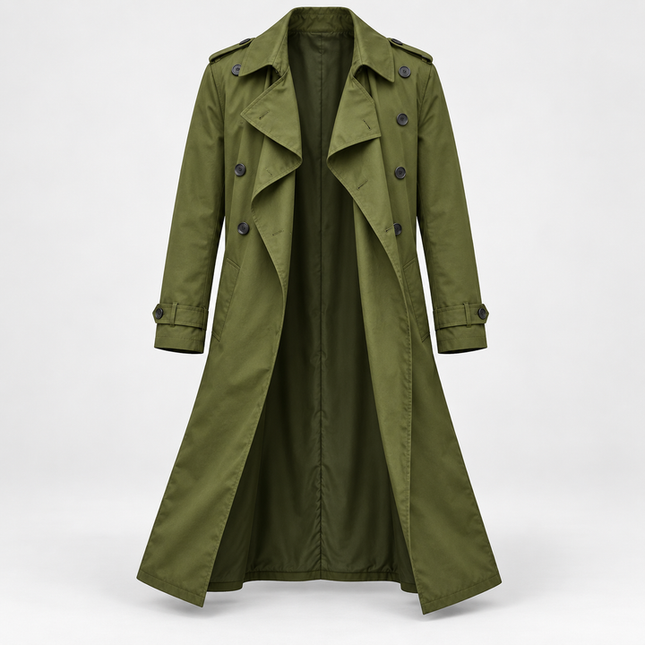 Mads | Figursyet Trenchcoat til Mænd med Knaplukning