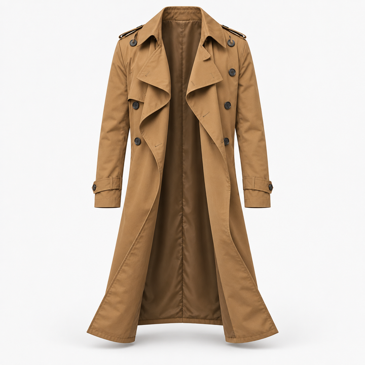 Mads | Figursyet Trenchcoat til Mænd med Knaplukning