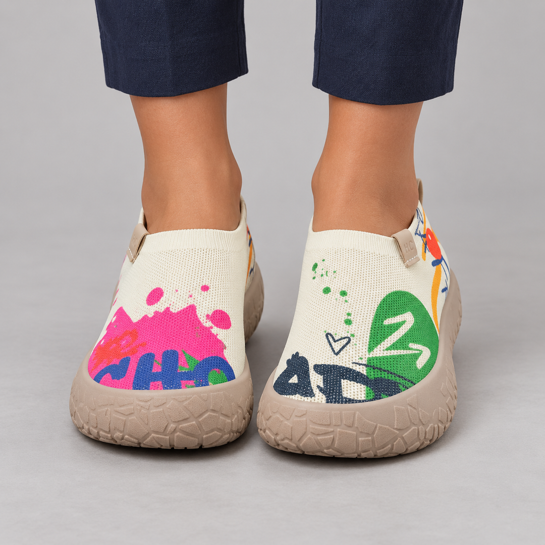 Nadia | Slip-On Komfortsneakers til Kvinder med Åndbar Mesh-Overdel