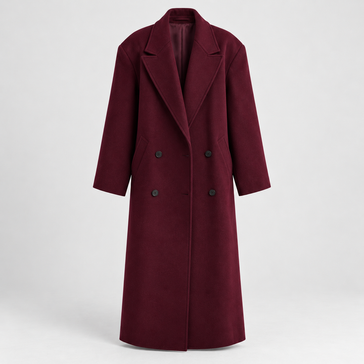 Nina | Lang Oversized Trenchcoat til Kvinder med Brede Revers