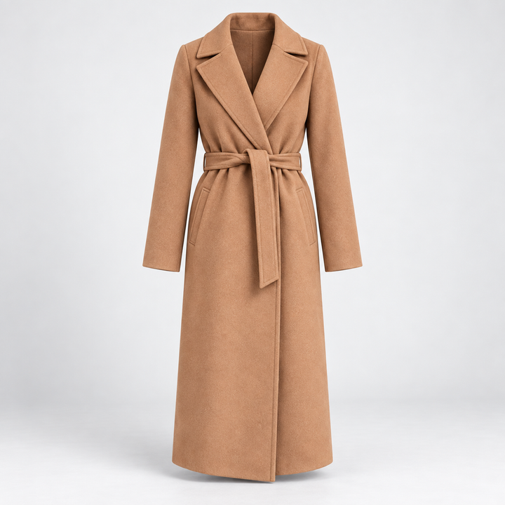 Rikke | Trenchcoat til Kvinder med Bælte og Bred Reverskrave Beige