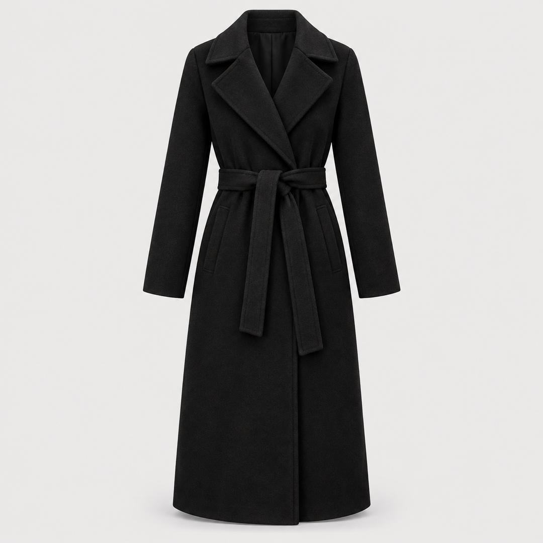 Rikke | Trenchcoat til Kvinder med Bælte og Bred Reverskrave Beige