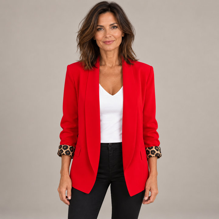 Sofie | Vendbar Cardigan til Kvinder med Leopardprint For