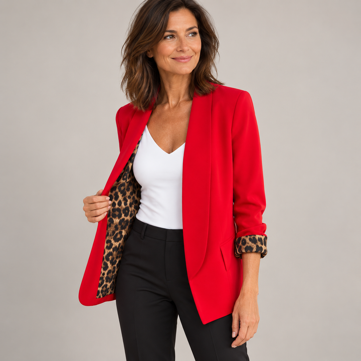 Sofie | Vendbar Cardigan til Kvinder med Leopardprint For