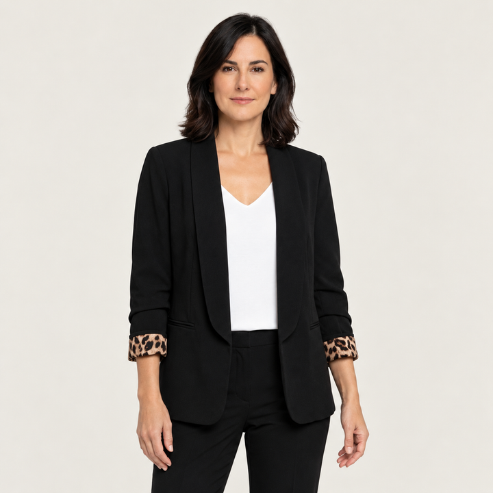 Sofie | Vendbar Cardigan til Kvinder med Leopardprint For