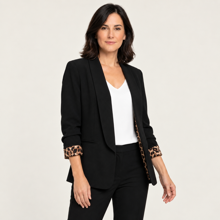 Sofie | Vendbar Cardigan til Kvinder med Leopardprint For