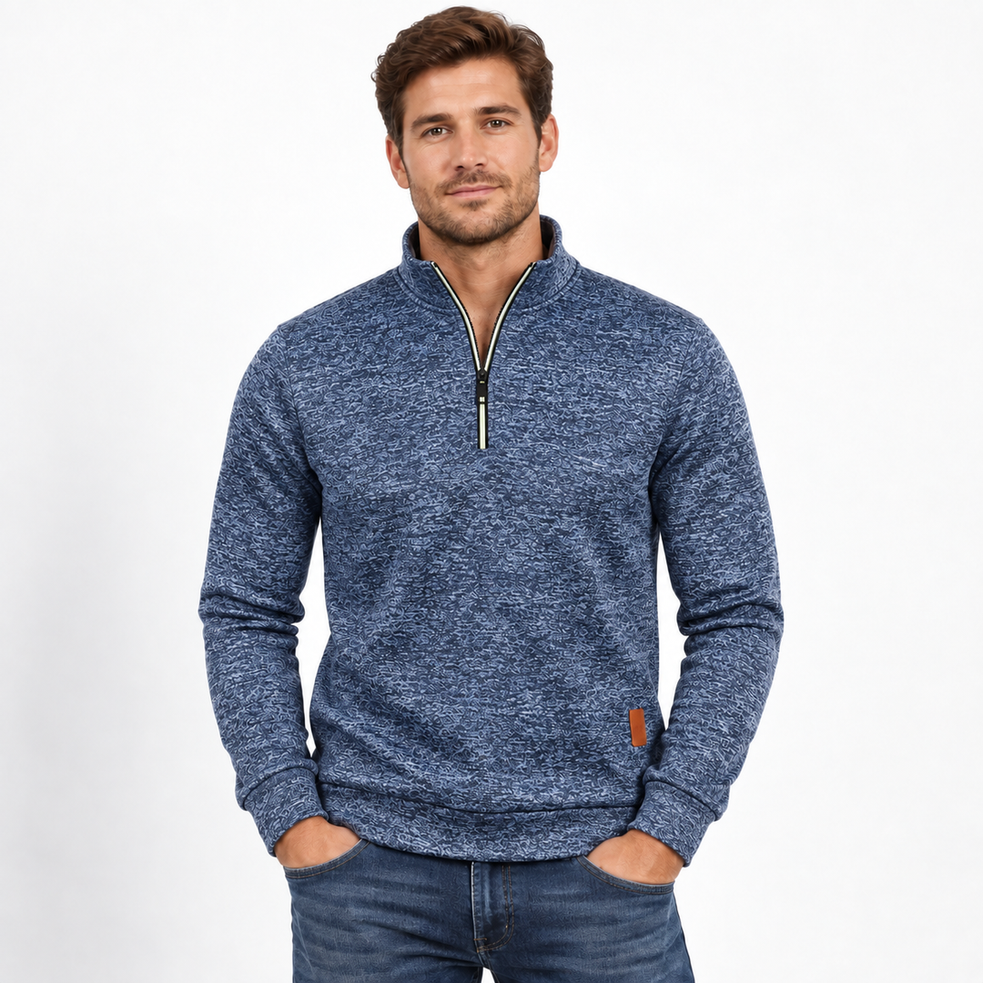 Thomas | Half-Zip Sweatshirt til Mænd med Høj Krave