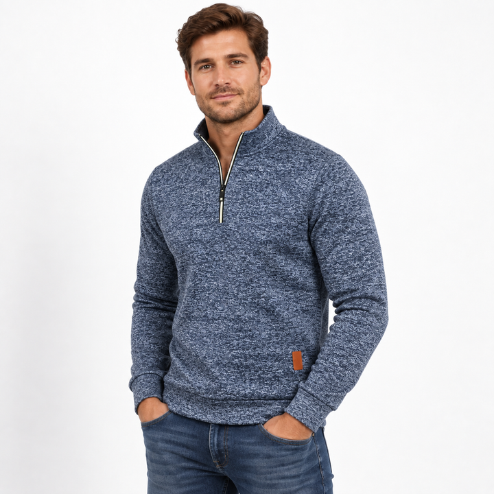 Thomas | Half-Zip Sweatshirt til Mænd med Høj Krave