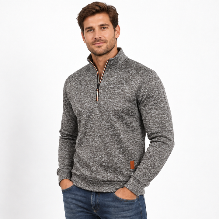 Thomas | Half-Zip Sweatshirt til Mænd med Høj Krave