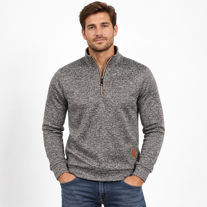 Thomas | Half-Zip Sweatshirt til Mænd med Høj Krave