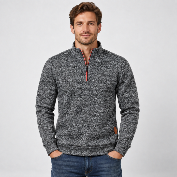 Thomas | Half-Zip Sweatshirt til Mænd med Høj Krave