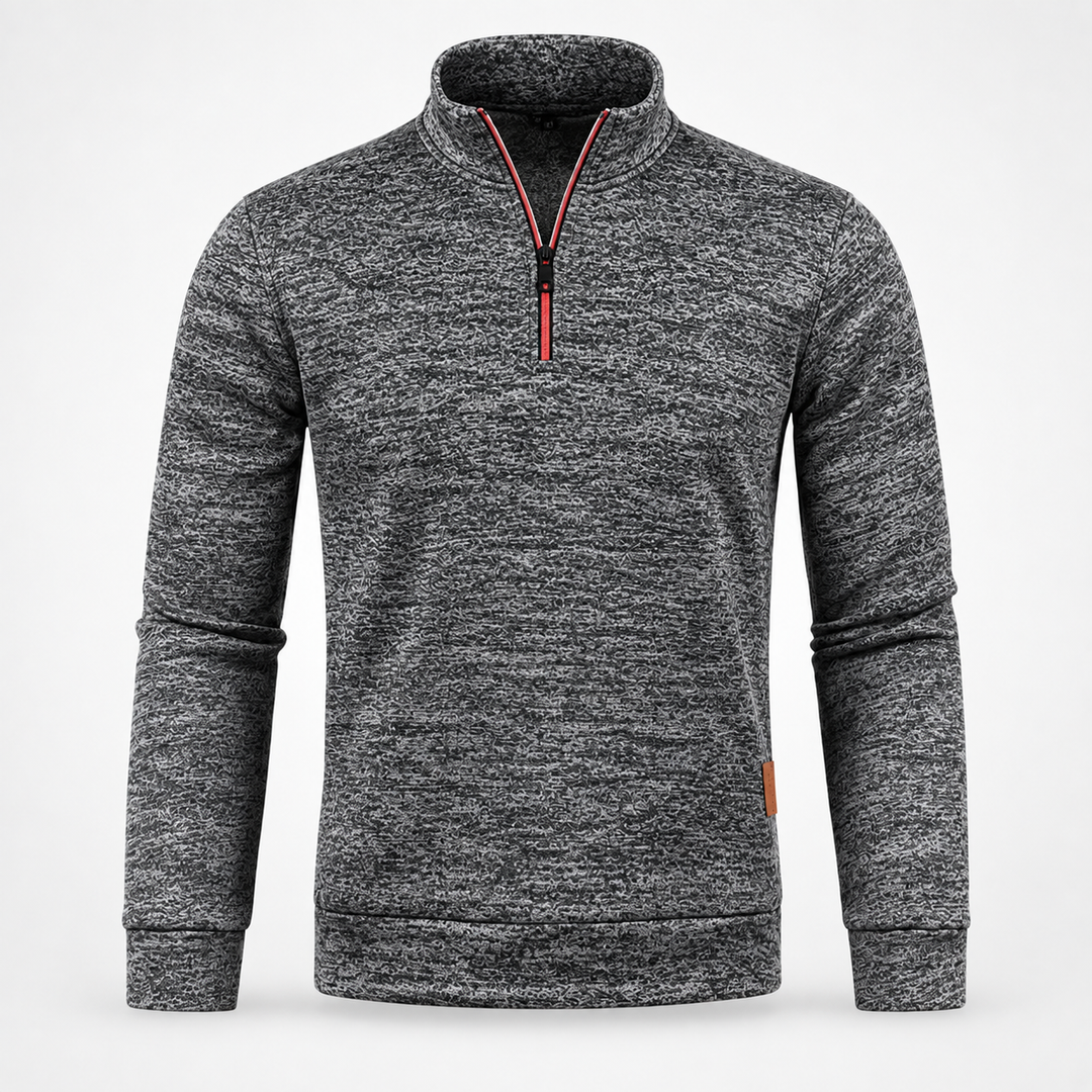 Thomas | Half-Zip Sweatshirt til Mænd med Høj Krave