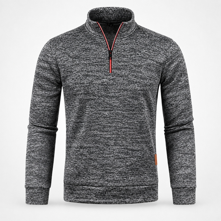 Thomas | Half-Zip Sweatshirt til Mænd med Høj Krave