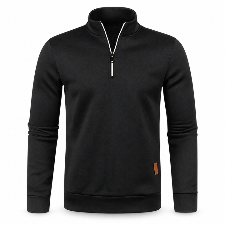 Thomas | Half-Zip Sweatshirt til Mænd med Høj Krave
