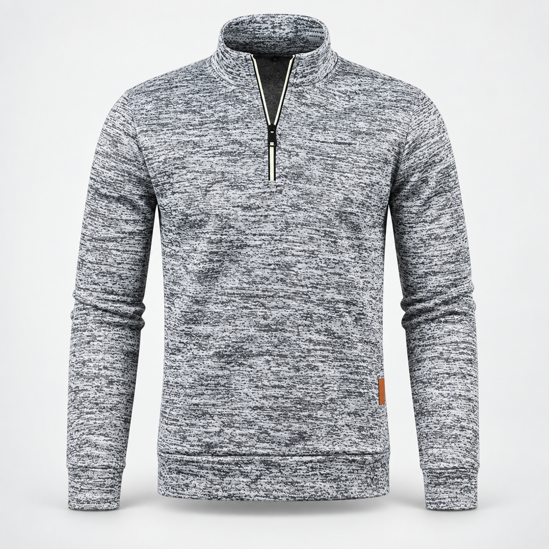 Thomas | Half-Zip Sweatshirt til Mænd med Høj Krave