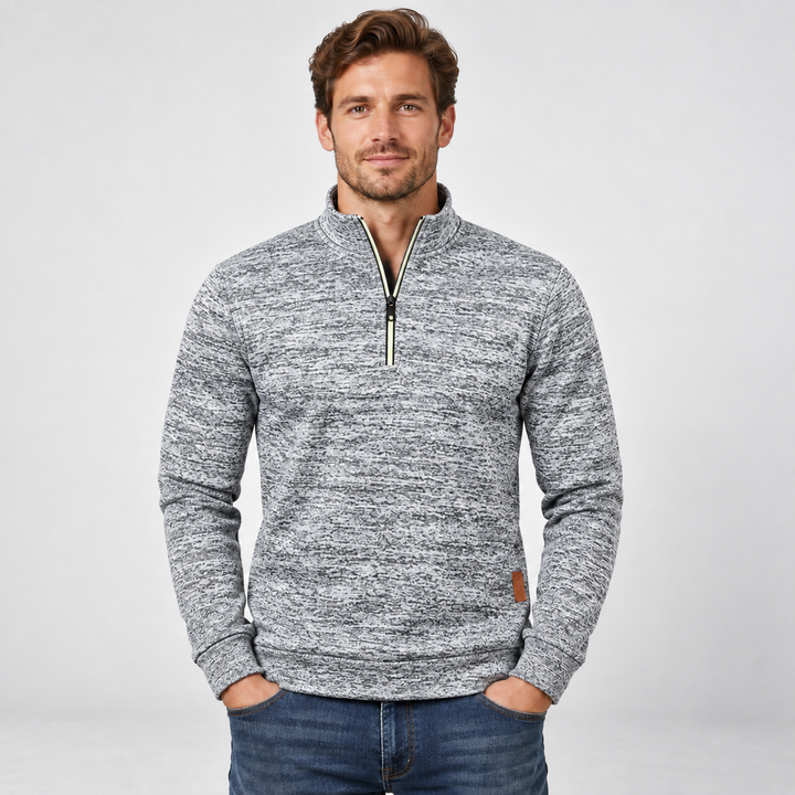 Thomas | Half-Zip Sweatshirt til Mænd med Høj Krave