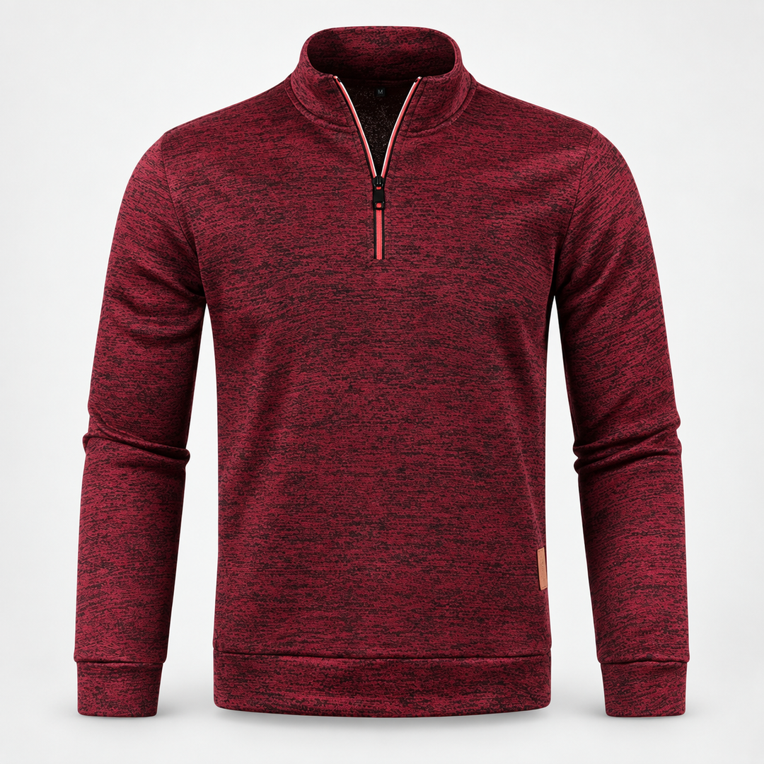 Thomas | Half-Zip Sweatshirt til Mænd med Høj Krave