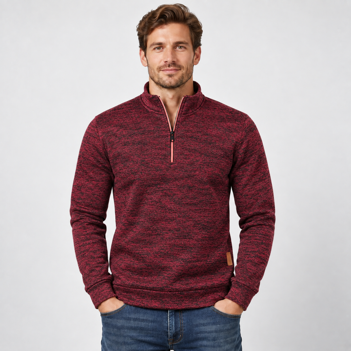 Thomas | Half-Zip Sweatshirt til Mænd med Høj Krave